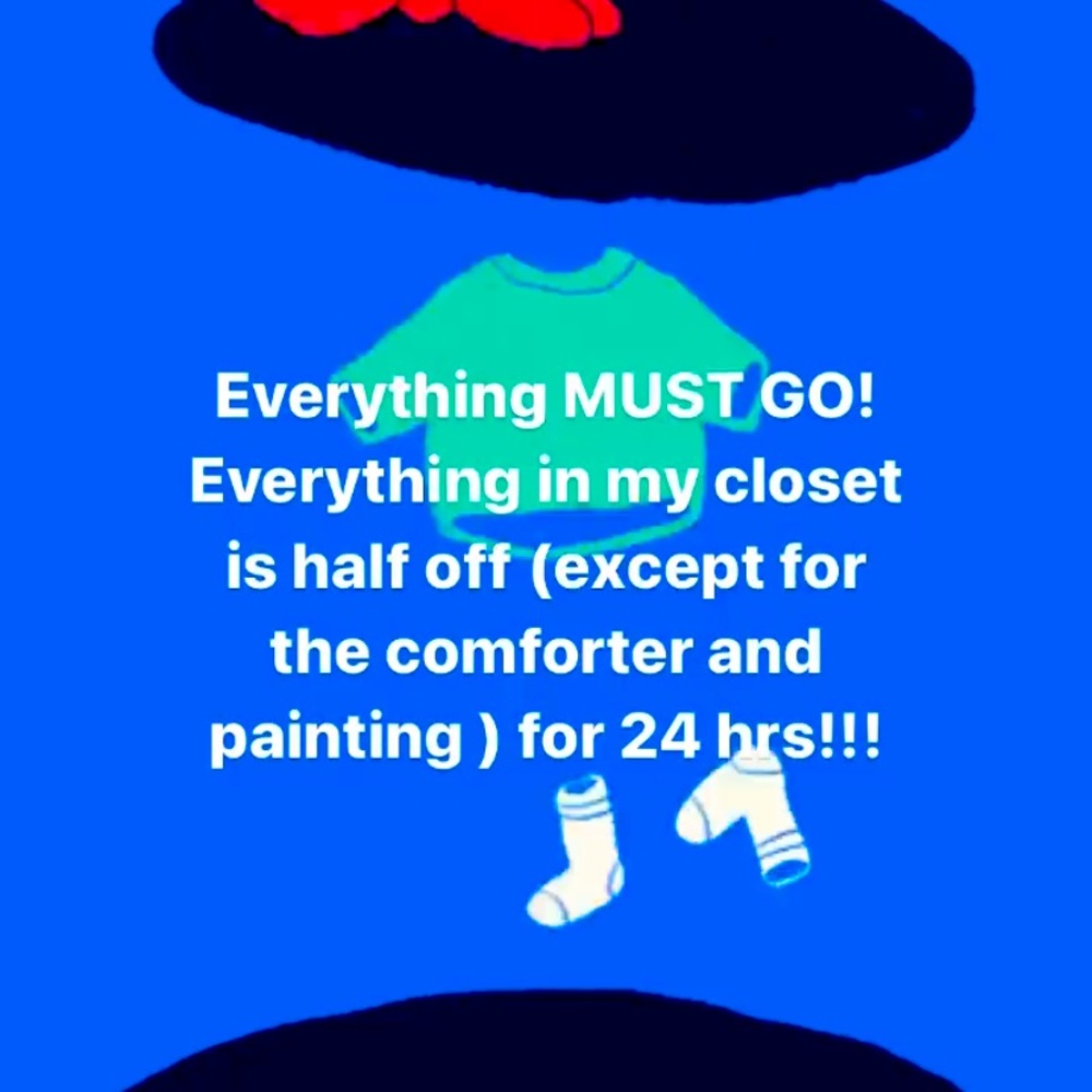 Everything is HALF OFF EXCEPT 2 things